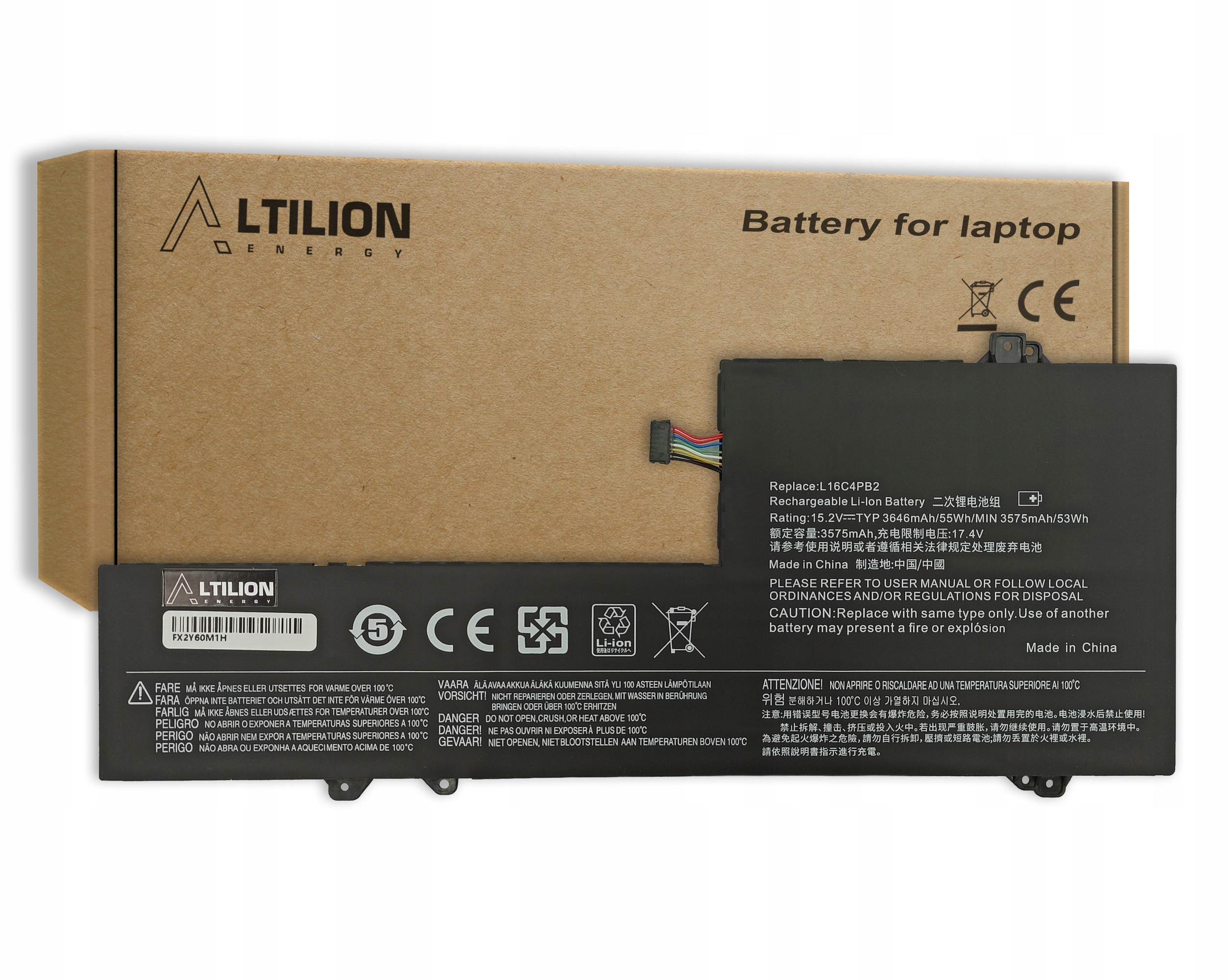 Batéria L16C4PB2 pre Lenovo Ideapad 720s-13IKB 720s-14IKB 720s-15IKB