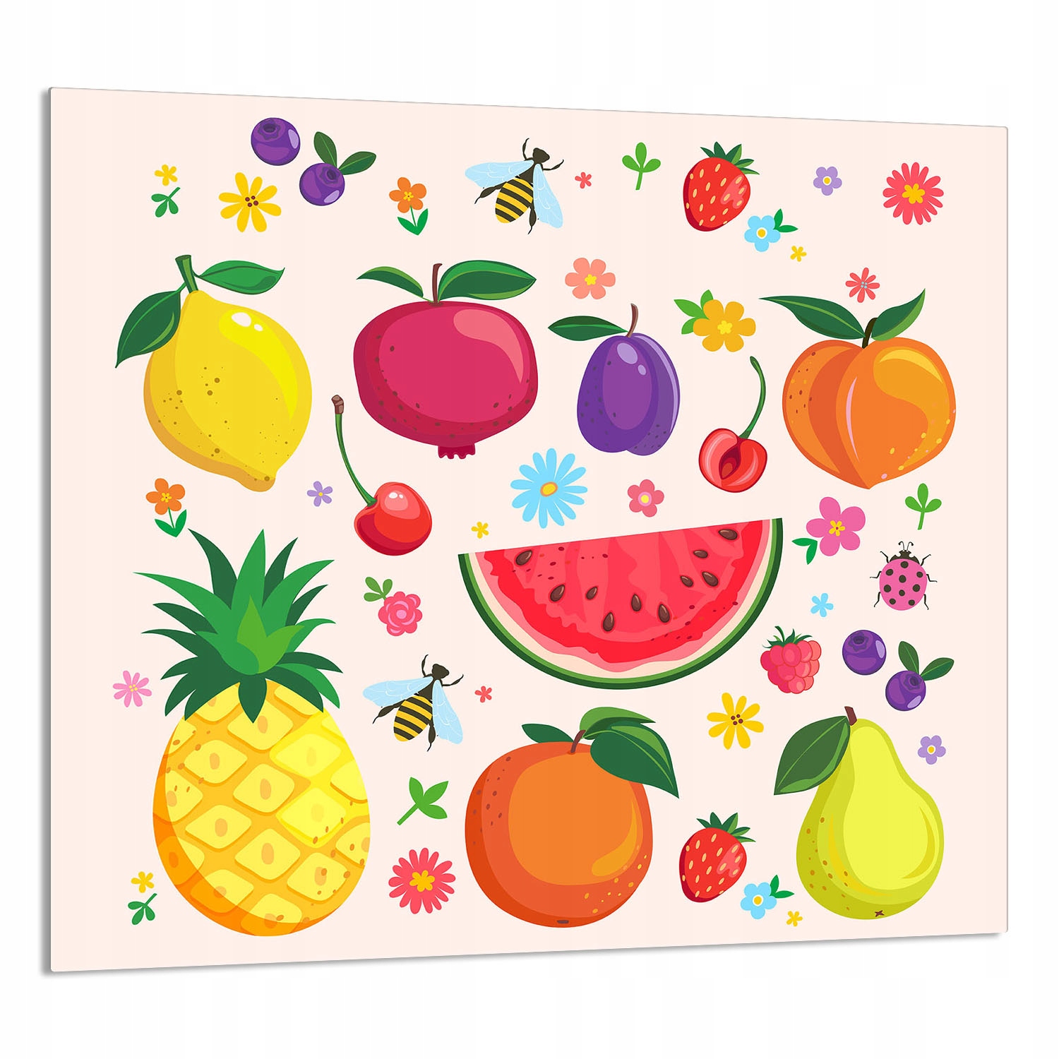 Skleněný Panel Do Kuchyně 65x60 Ovoce Tvrzené Sklo