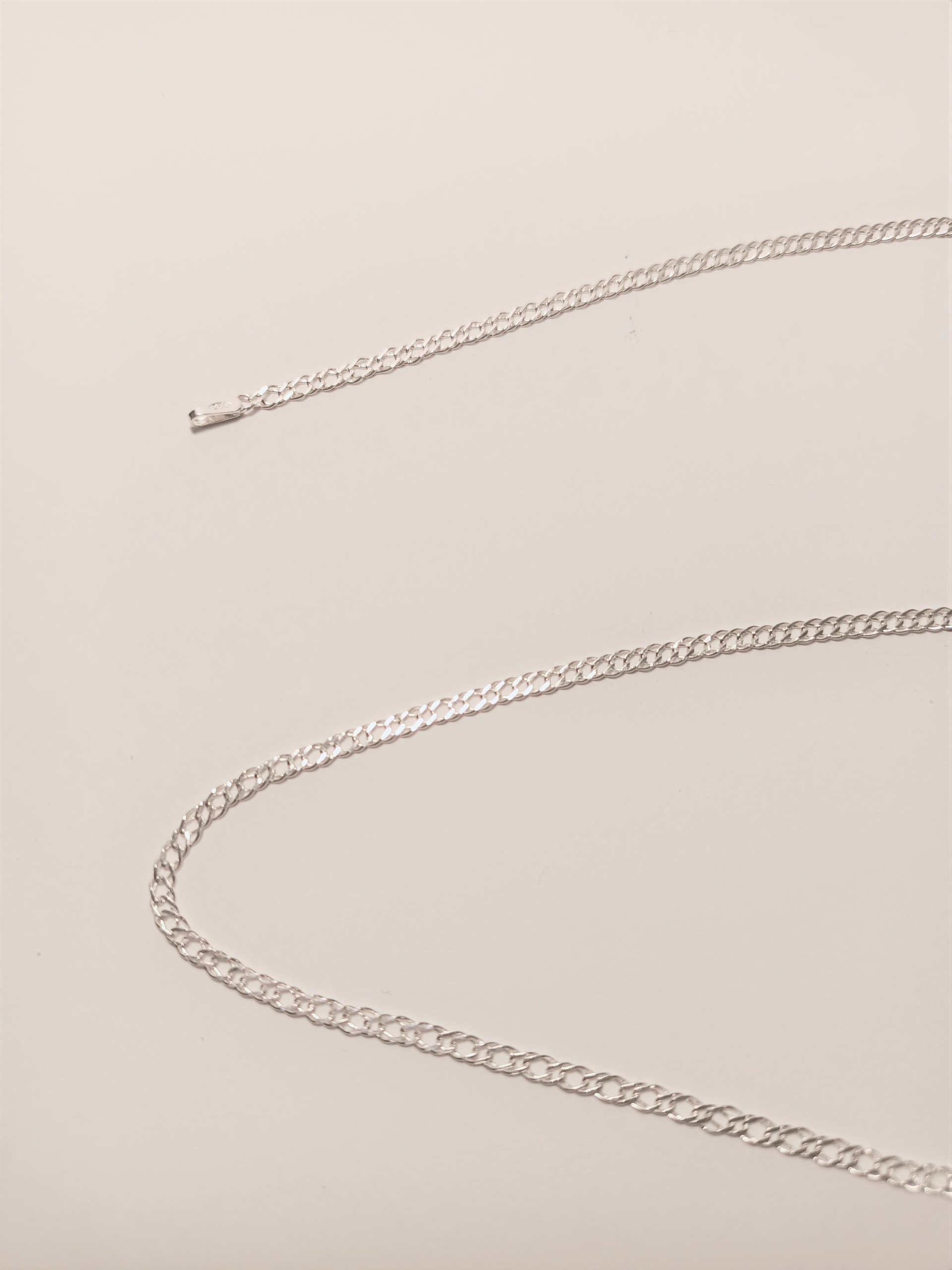 ŁAŃCUSZEK SREBRNY ROMBUS 45 CM 2,9 mm