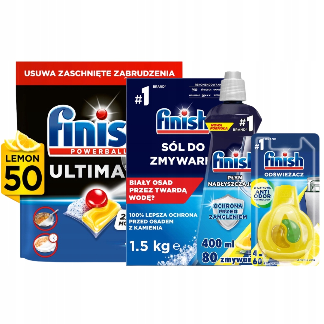 Levně Finish Quantum Ultimate 50 Lemon Sada 4 dílů