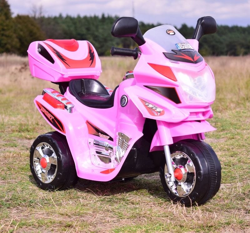 MOTOR, MOTOREK ŚCIGACZ Z KUFERKIEM I DŹWIĘKAMI/MOT Długość pojazdu 80 cm