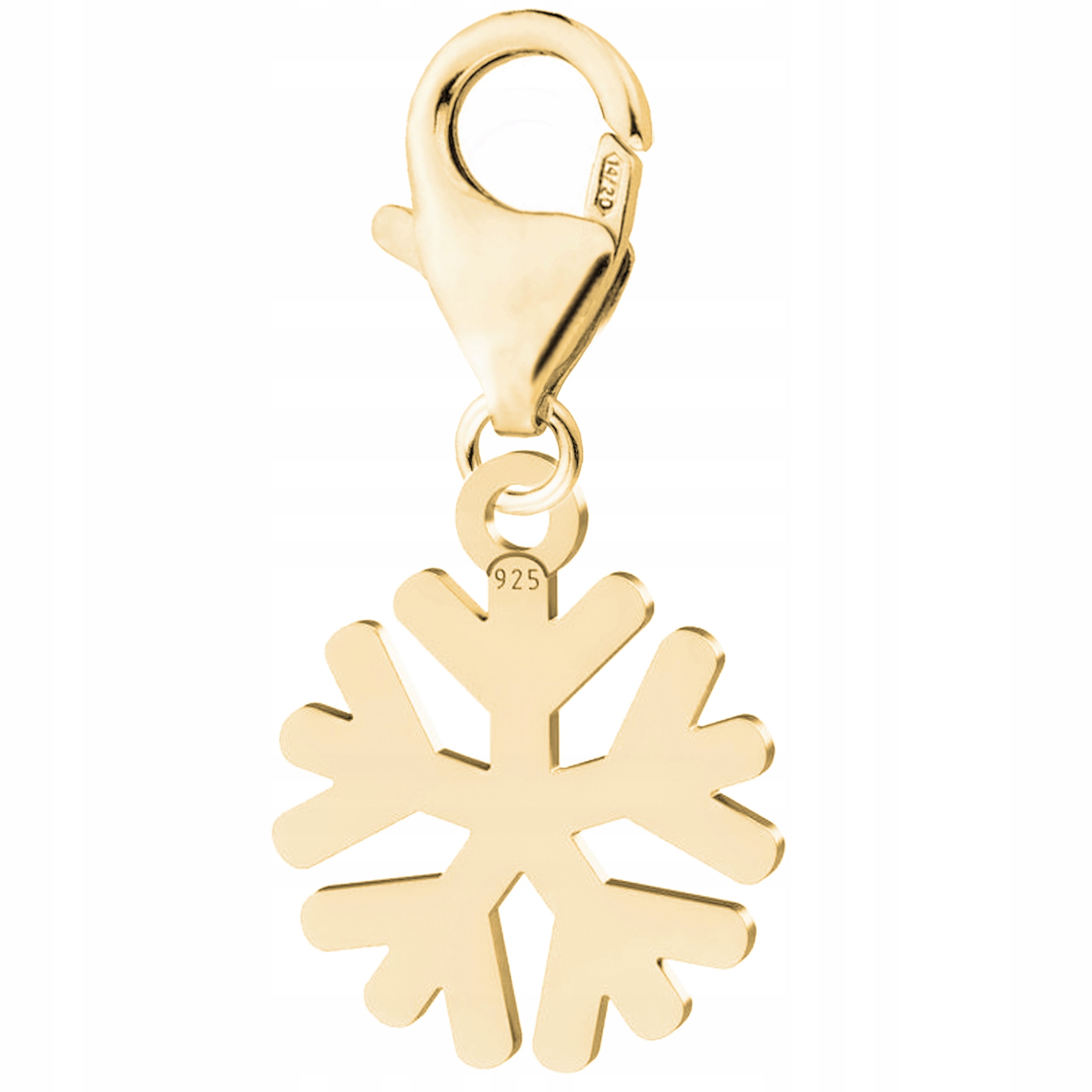 Zlatý přívěsek se Sněhovou vločkou Zima Sněhová vločka Sněhurka Stříbro 925