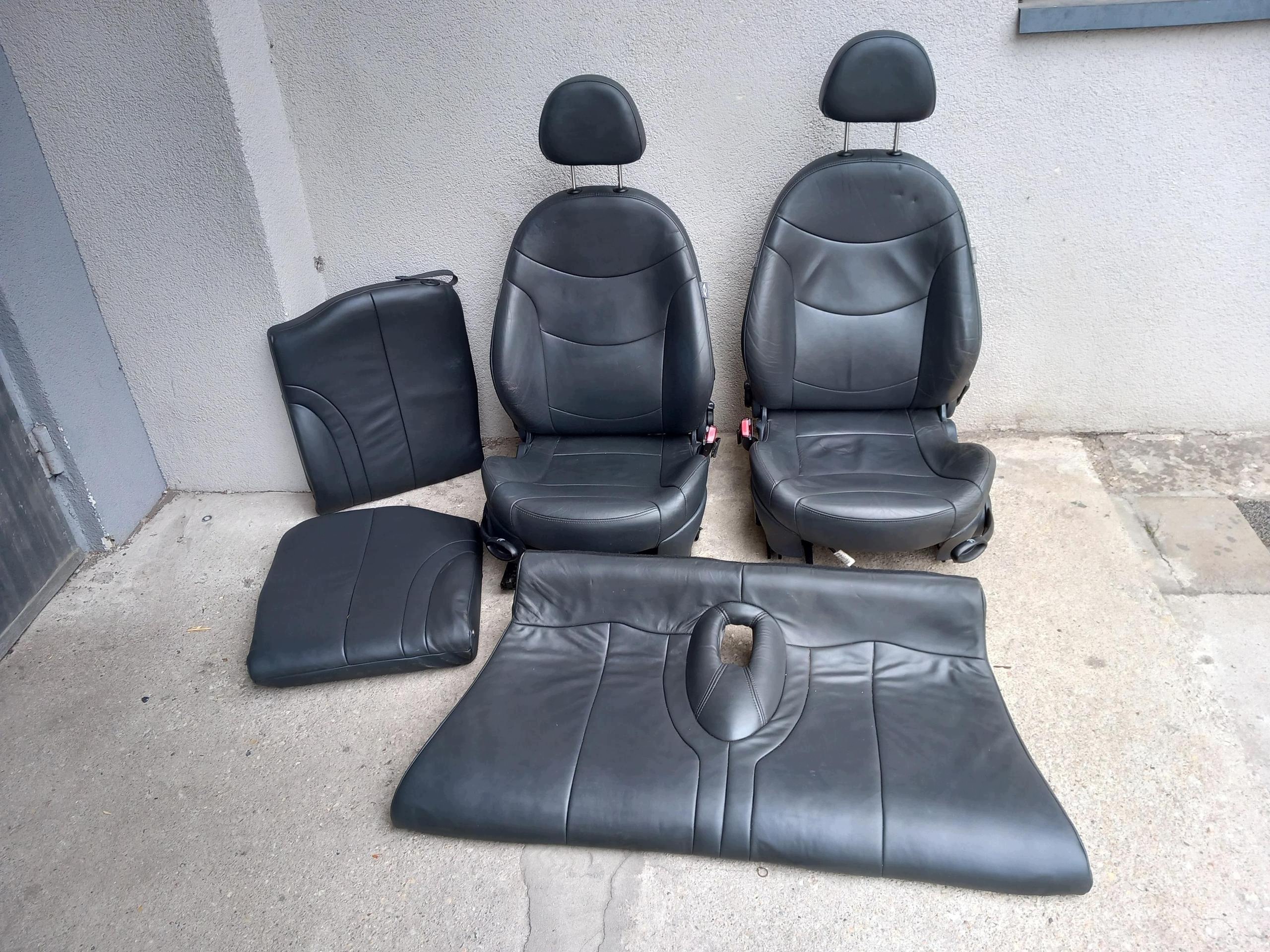 MINI COOPER CABRIO R52 Sièges Siège cuir occasion Noir Chauffé KOMPLET OEM