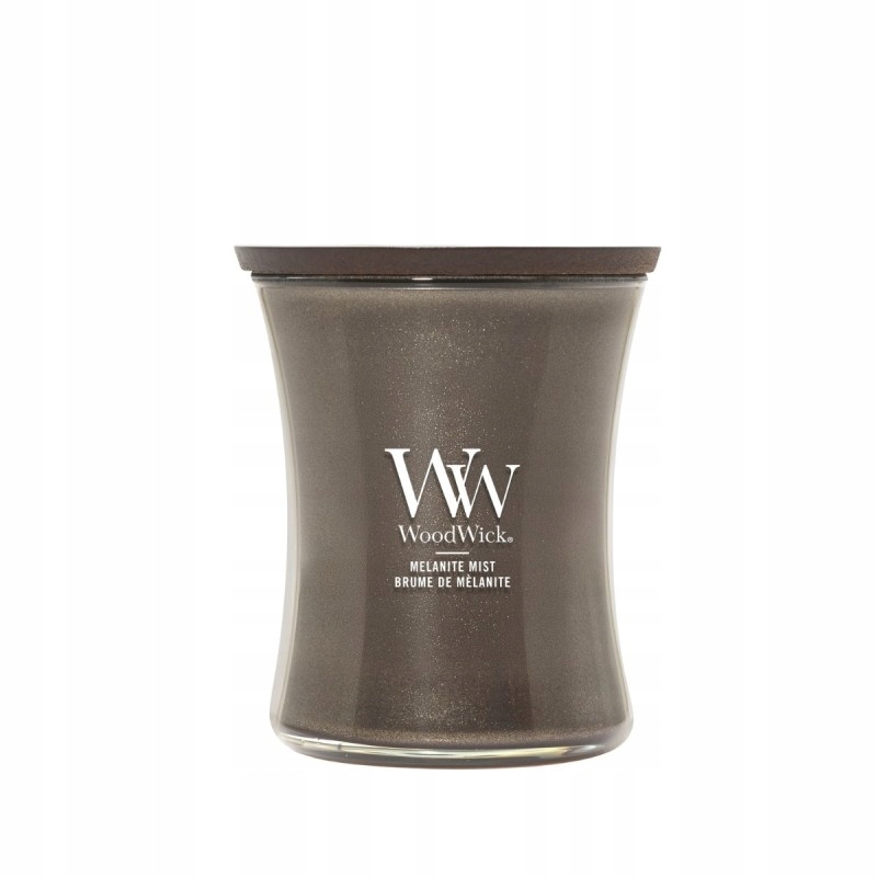 Melanite Mist – Woodwick – střední vonná svíčka s dřevěným knotem