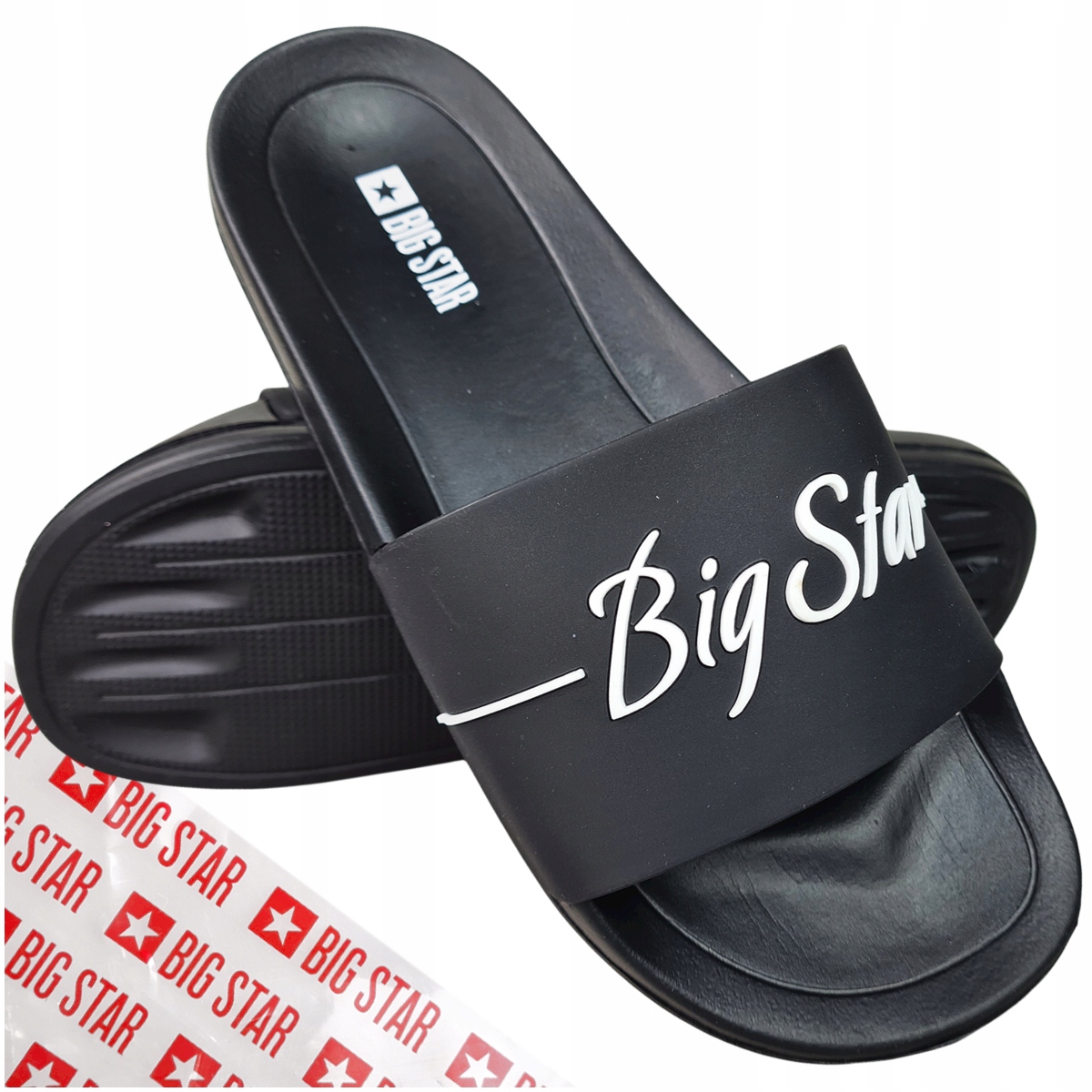 

Klapki Big Star damskie czarne basenowe JJ274a300
