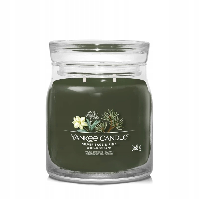 Yankee Candle Signature střední svíčka Silver Sage & Pine