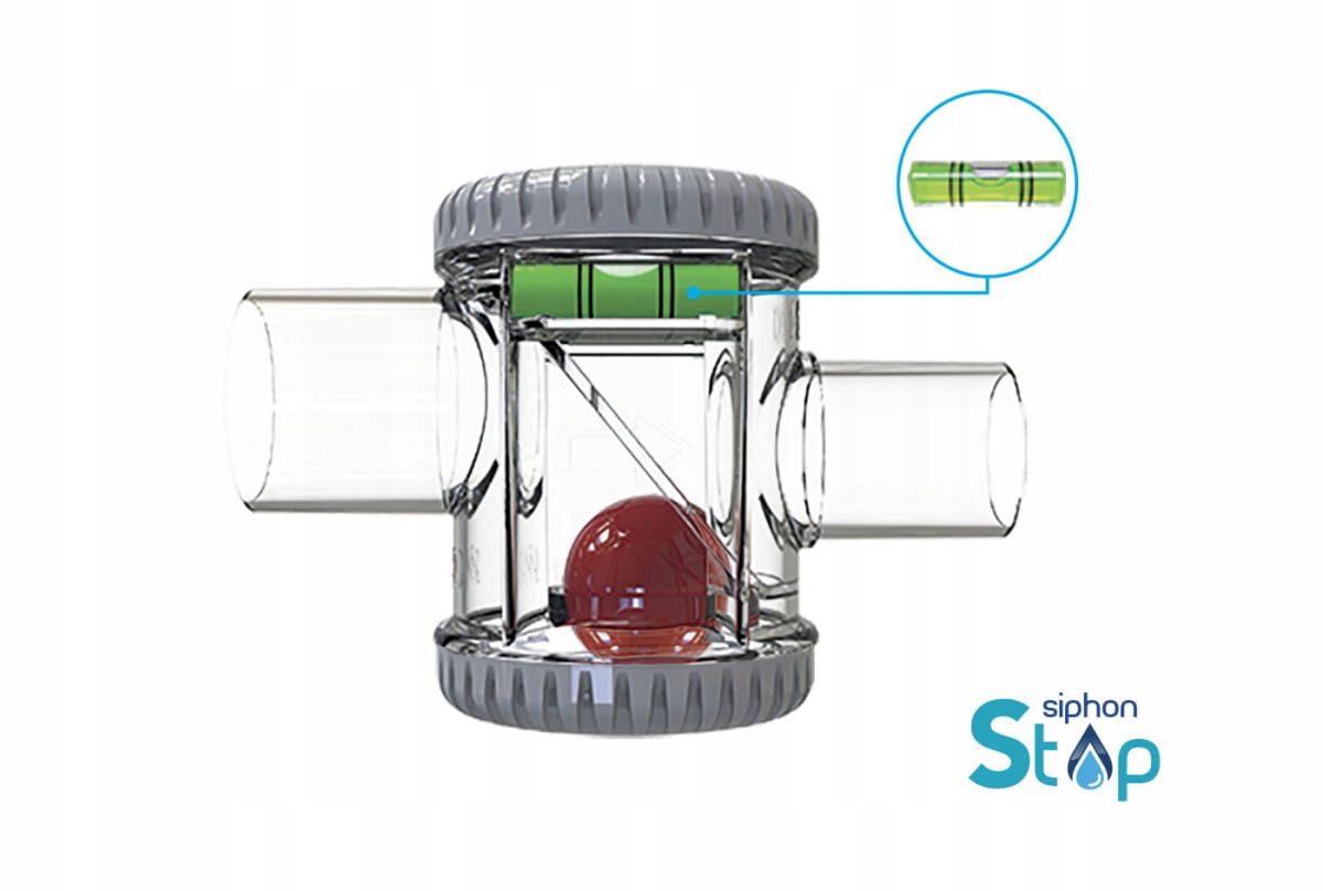 SYFON SUCHY 32 mm STOP POZIOMY KULOWY Z BLOKADĄ ZAPACHU DO SKROPLIN Kod producenta SCD300006