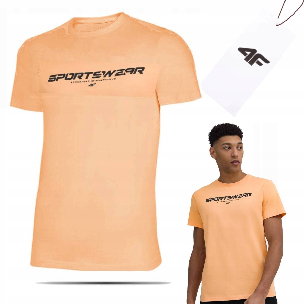 T-shirt Koszulka Męska Bawełniana Podkoszulka 4F