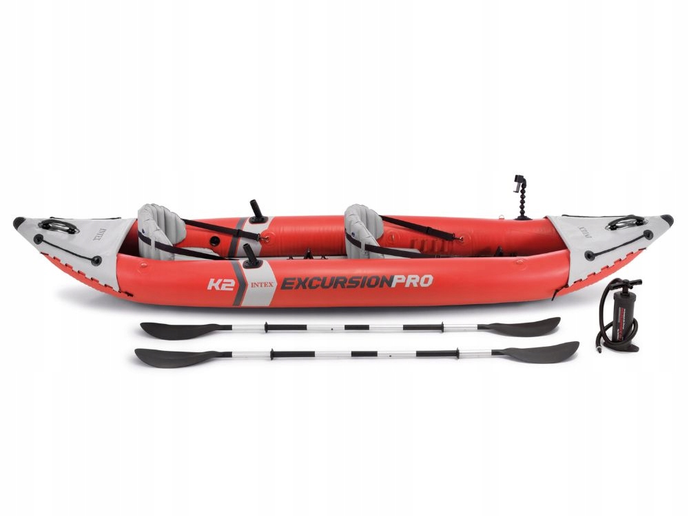 Kajak Excursion Pro 2os. Intex Pompka+Wiosła 68309 MODEL 2024 Materiał pneumatyczny
