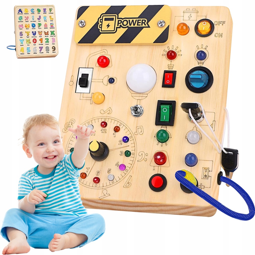 Podróżna Tablica Sensoryczna Montessori Dla Dzieci Drewniana Zegar Edukacy