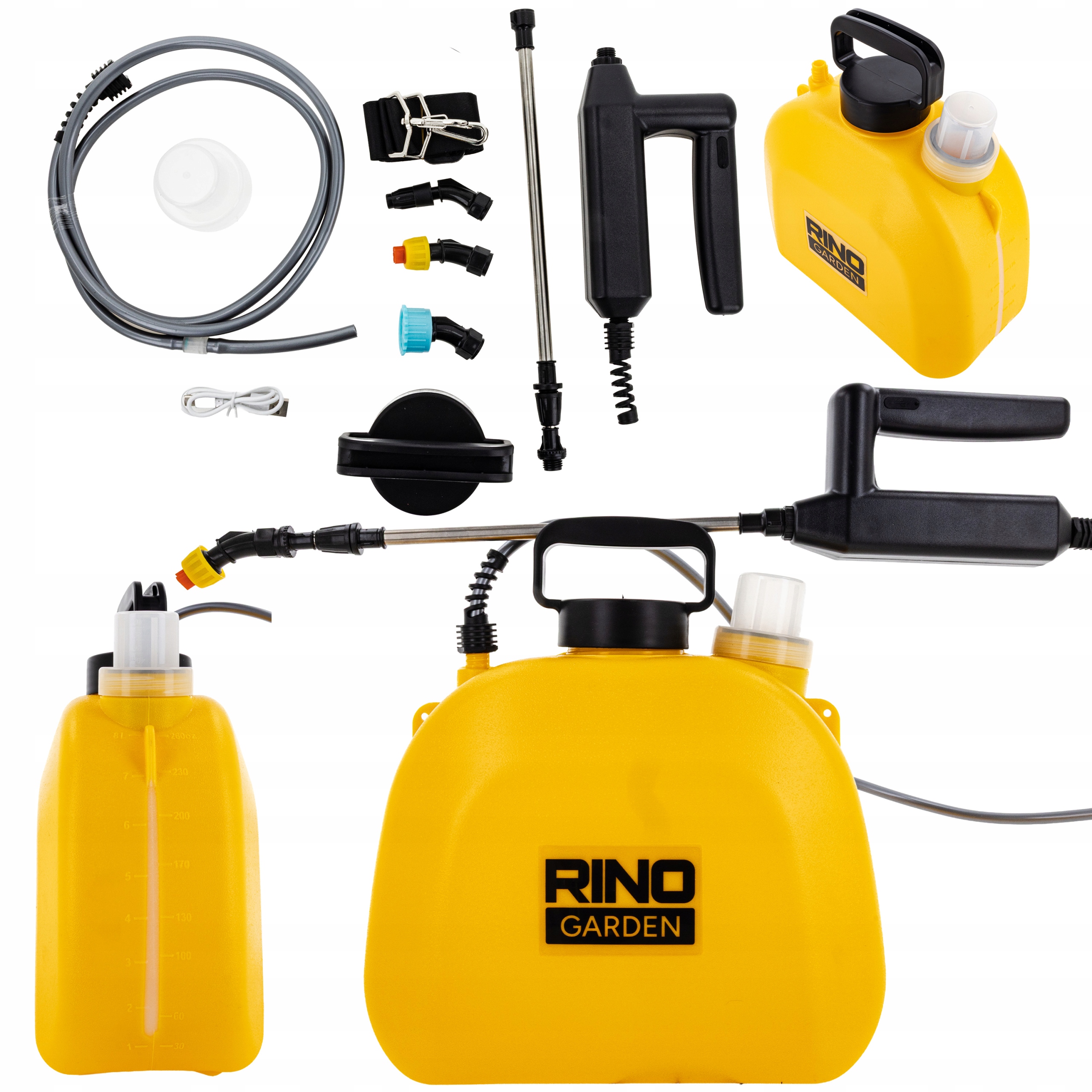 Zahradní Akumulátorový Postřikovač 8 L Elektrický Zahradní Rino Sada