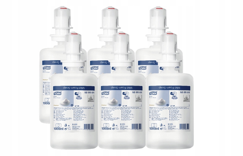 6 x Tork Delikatne Mydło W Pianie 520501 1000ml