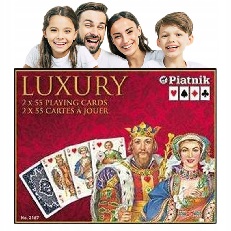 Wciągająca KARCIANKA dla DOROSŁYCH Talia TRADYCYJNA do GRY PIATNIK LUXURY Wydawca Piatnik