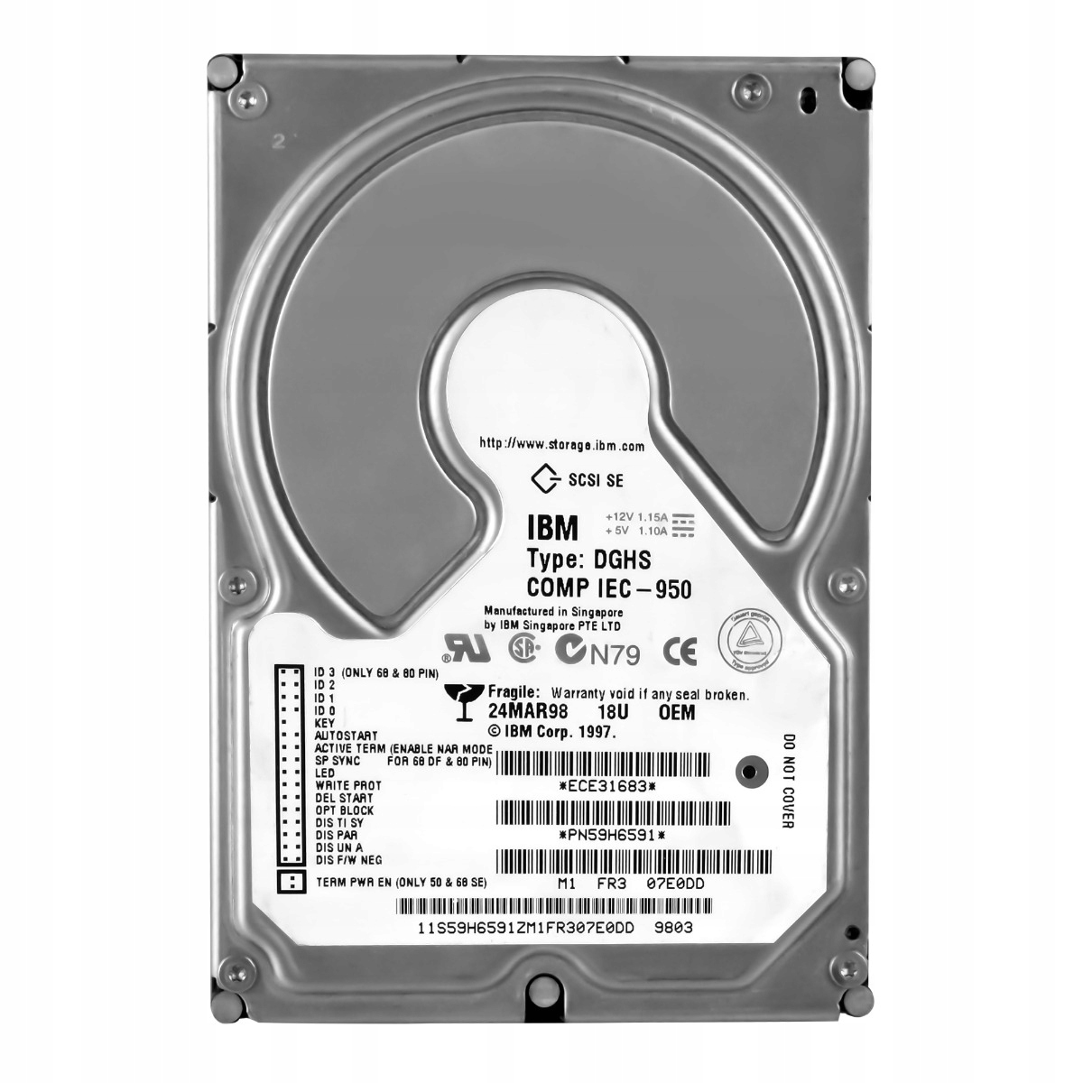 Ibm 59H6591 18GB 7.2K 1MB Ultra2 Scsi 3.5'' pevný disk