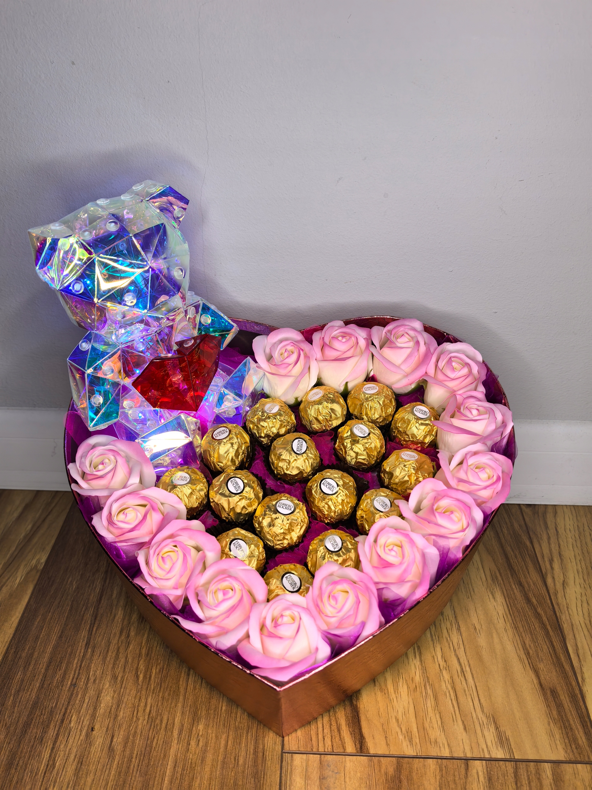 Levně Srdce ferrero dárek pro ni růže box Valentýn