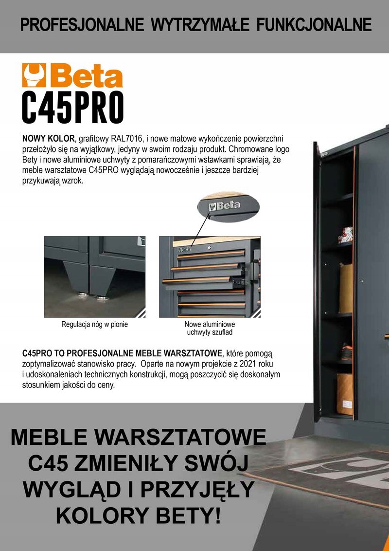 ZESTAW MEBLI WARSZTATOWYCH BETA C45PRO/GX MEBLE Kod producenta C45PRO/GX
