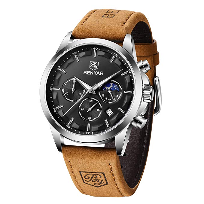 

Zegarek Męski Elegancki Benyar Chronograf +Pudełko