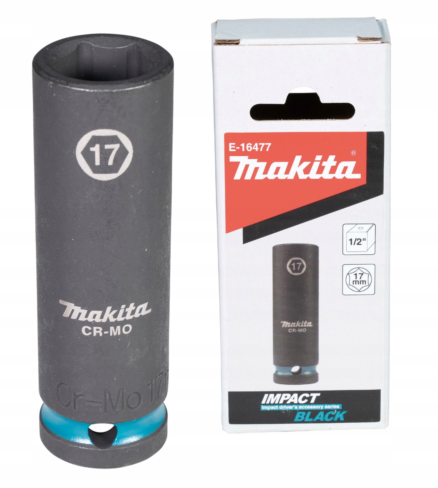 Makita E-16477 Nasadka Udarowa 1/2" SW17 długa Impact Black 17mm