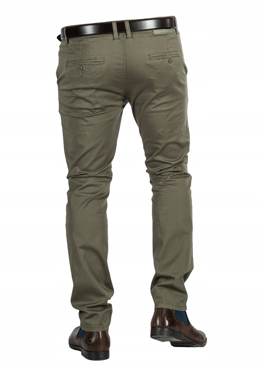 Spodnie męskie CHINOSY materiałowe LEONID r.32 Rozmiar 32