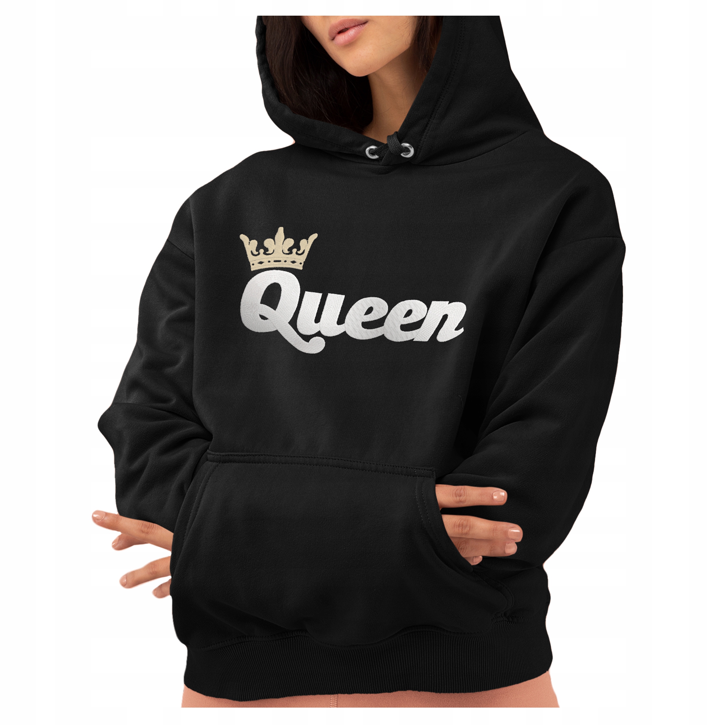 

Bluza damska Queen Haft z kapturem dla par XL