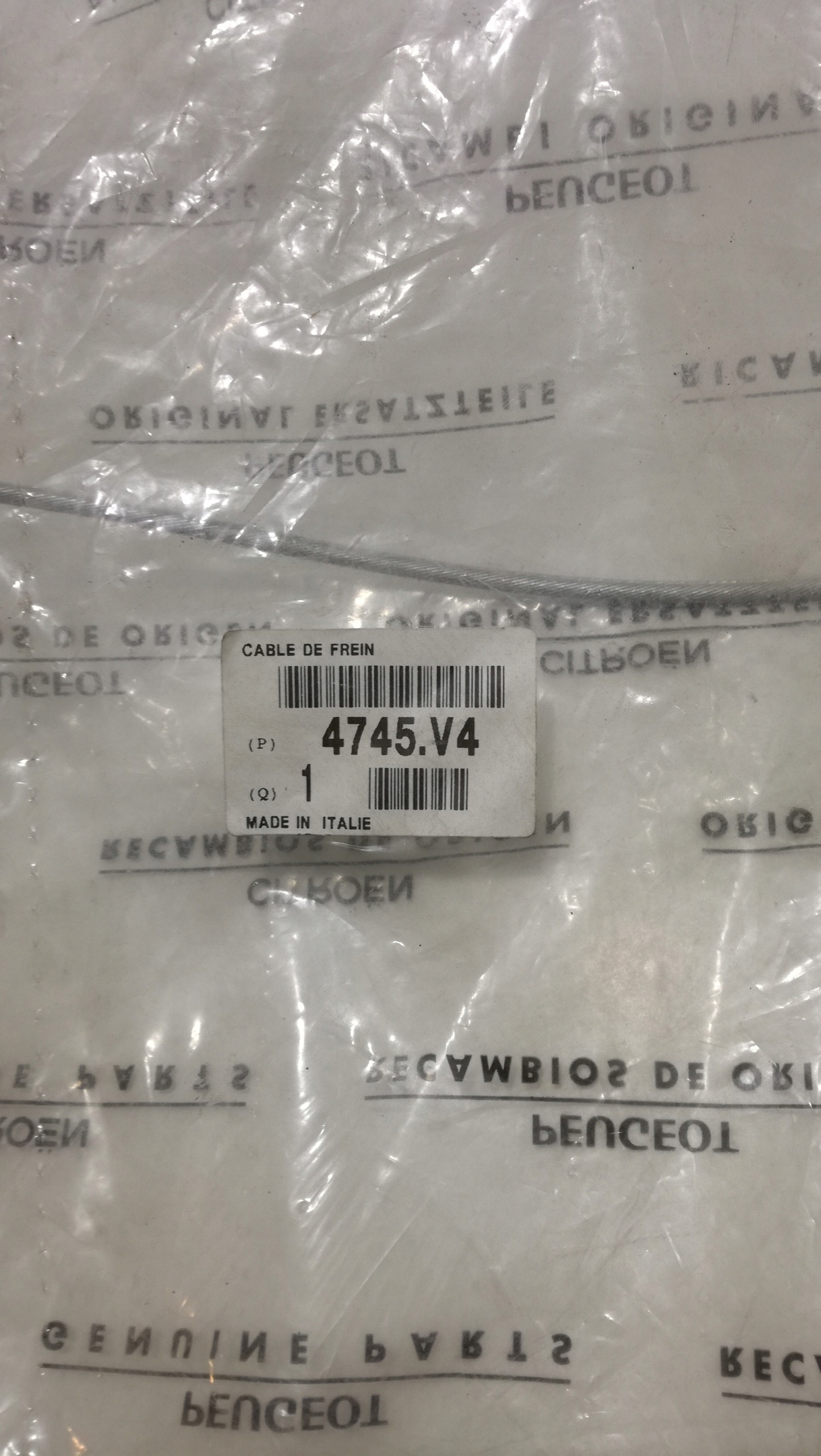 peugeot BOXER II трос тормоза 4745V4