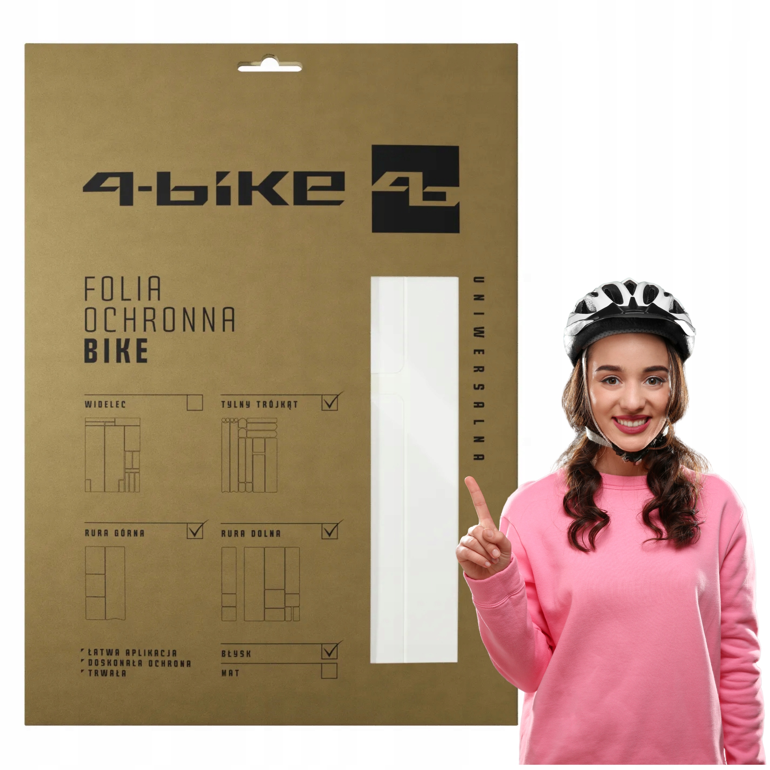 Folia ochronna na rower bike połysk standard Full