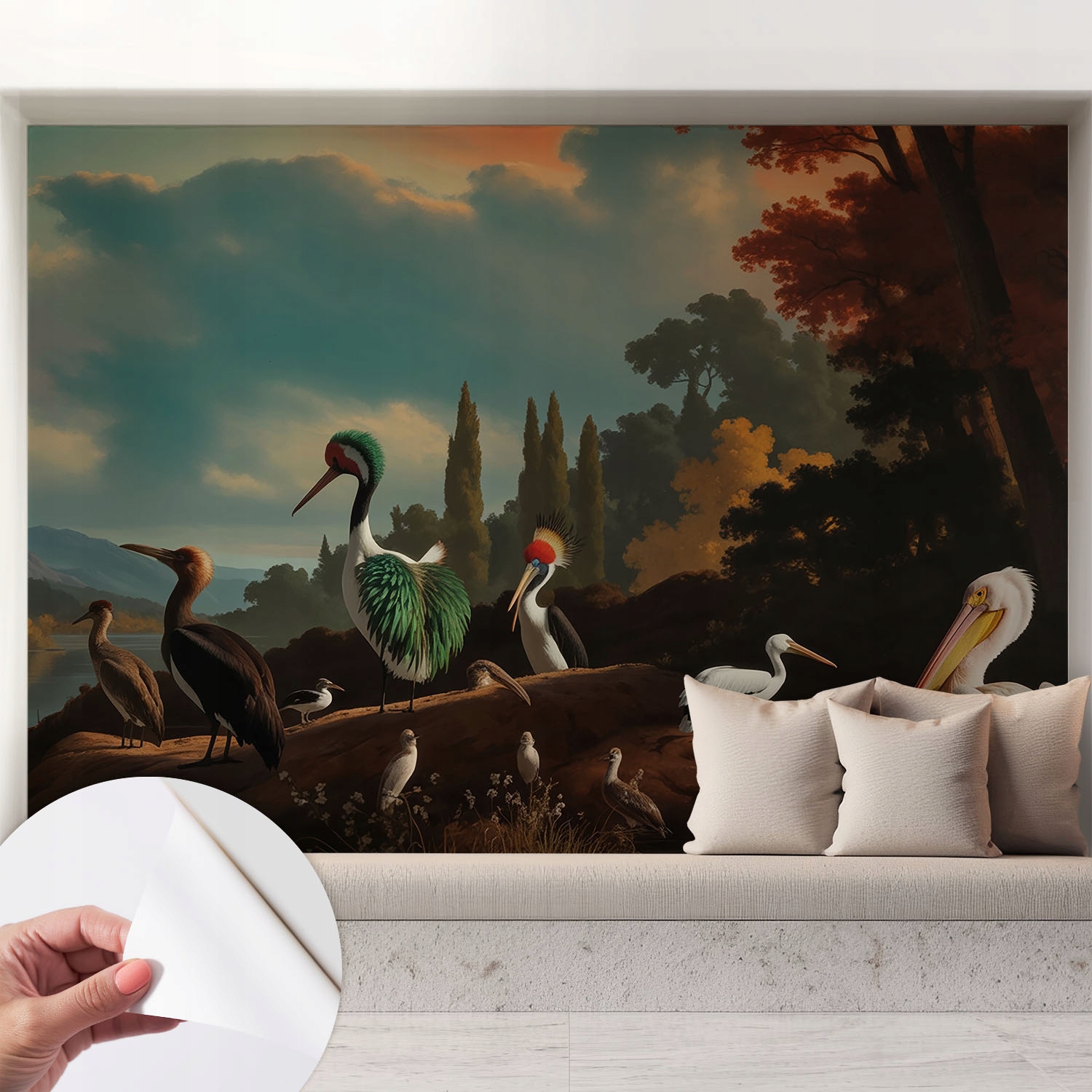 Fototapeta na zeď do kuchyně předsíně Malební ptáci 208x146 cm