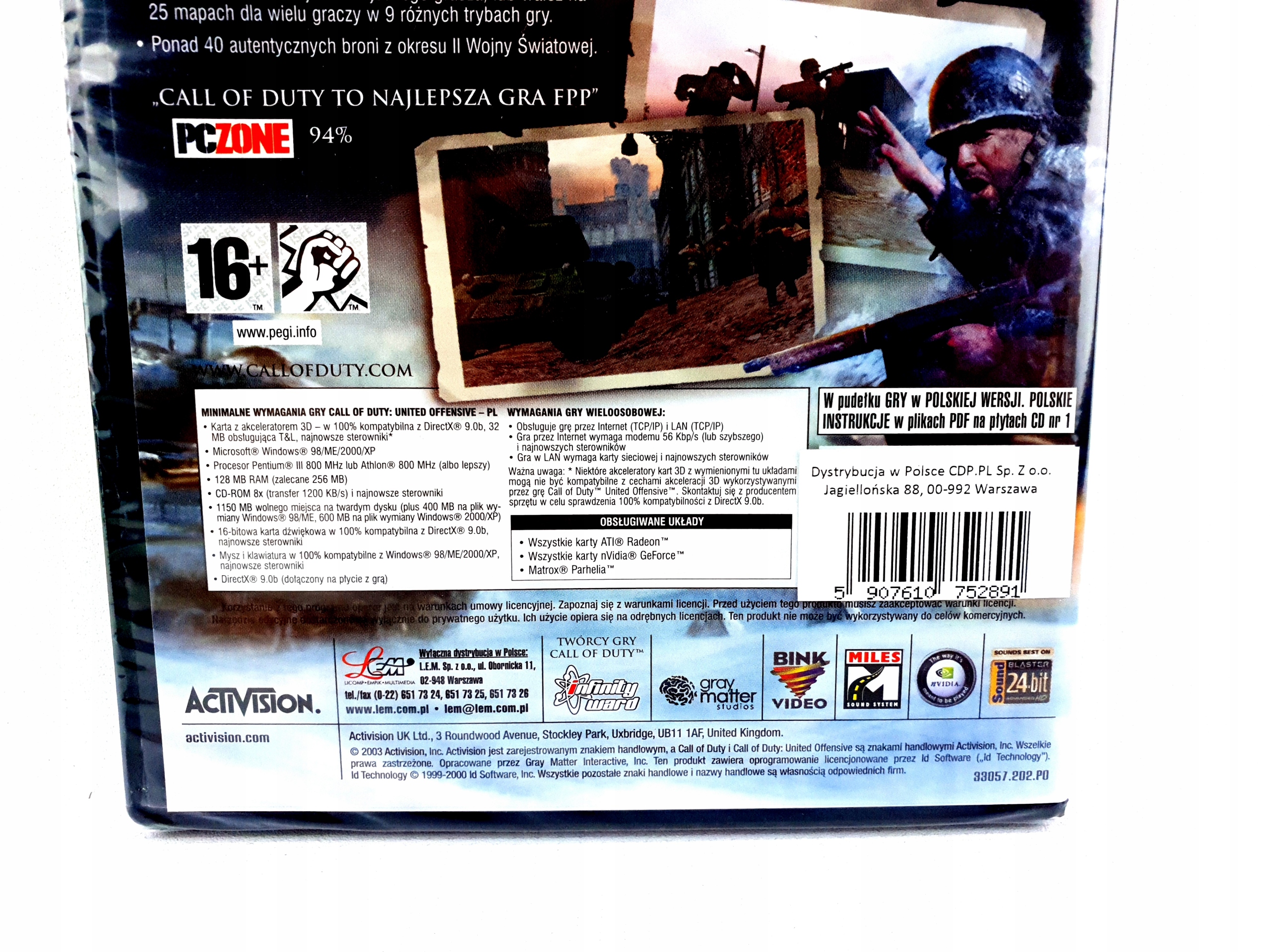 NOWA CALL OF DUTY 1 I + DODATEK DELUXE EDITION PC PL Tytuł CALL OF DUTY DELUXE EDITION