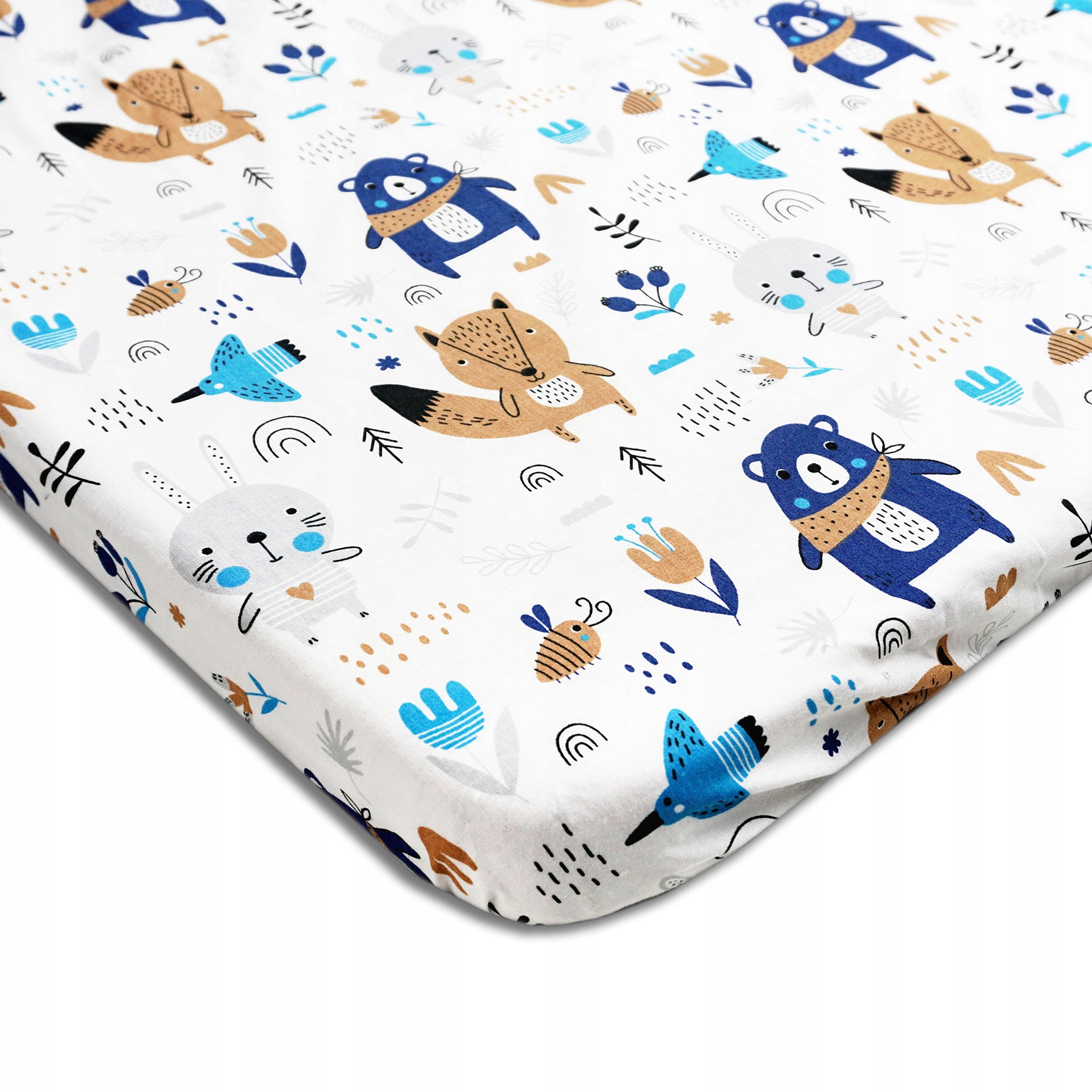 

Prześcieradło z Gumką 80x180 Bawełna Misie