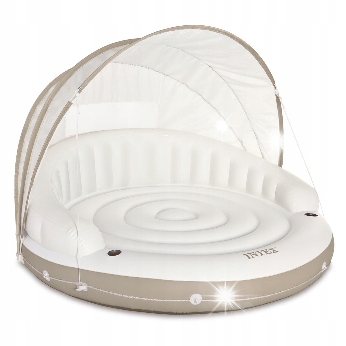 Nafukovací ostrov s nafukovací stříškou matrace 199 x 150 cm Intex 58292 Intex