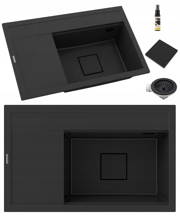 Dřez Rendo Černý Kryt Záslepka Pravá Komora