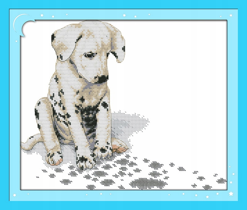 Kanva s potiskem vyšívací sada (kanva,mulina,jehla)