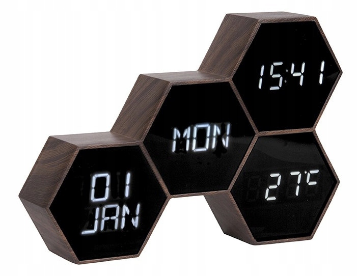 Čitelný Led Budík S Teploměrem Karlsson KA5805WD, Tři Alarmy