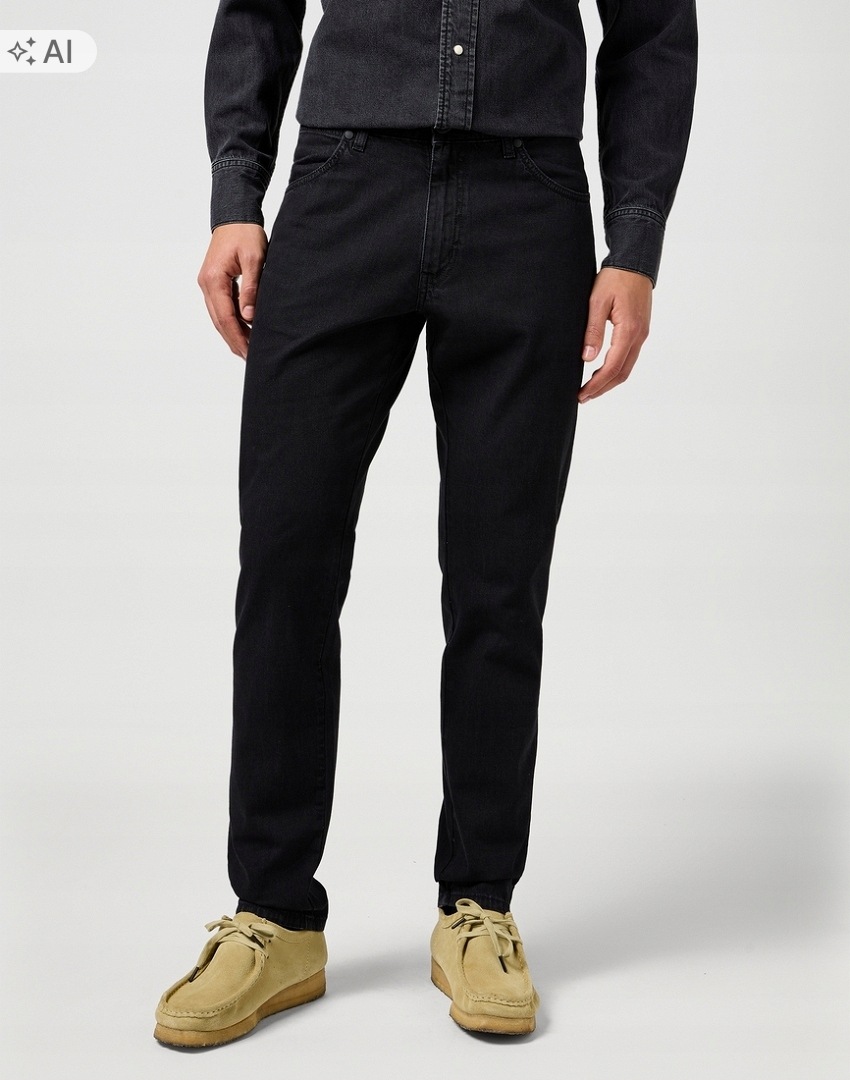 Wrangler Černé Džíny Jednoduché Z Bavlny 32/32 7DA