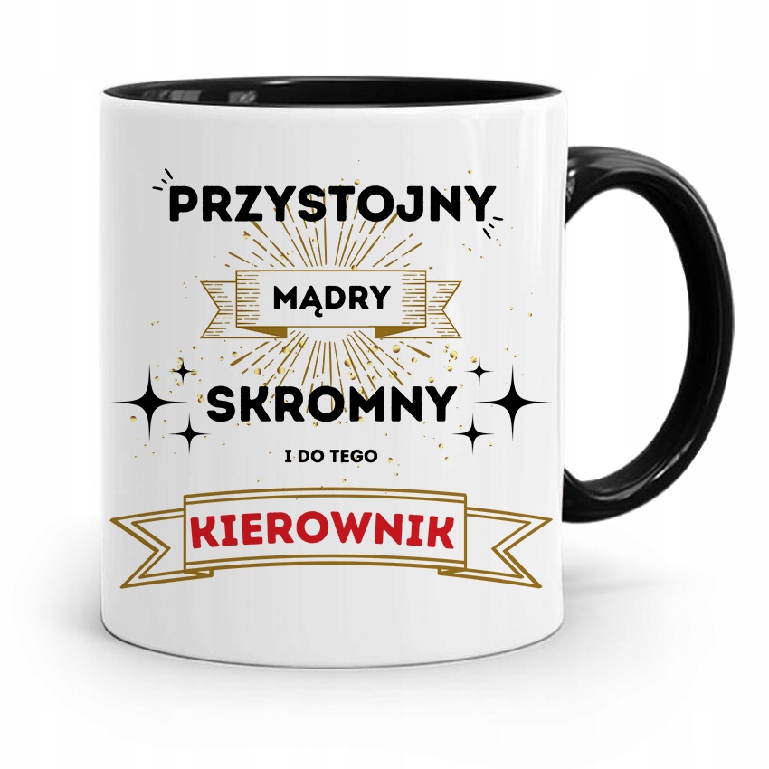 

Kubek Czarny Dla Kierownika Przystojny Mąry