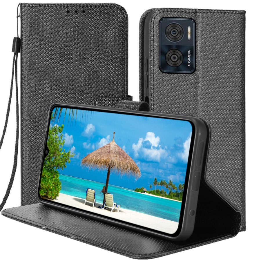 

Etui Z Klapką Obudowa Do Motorola E22 E22I Szkło