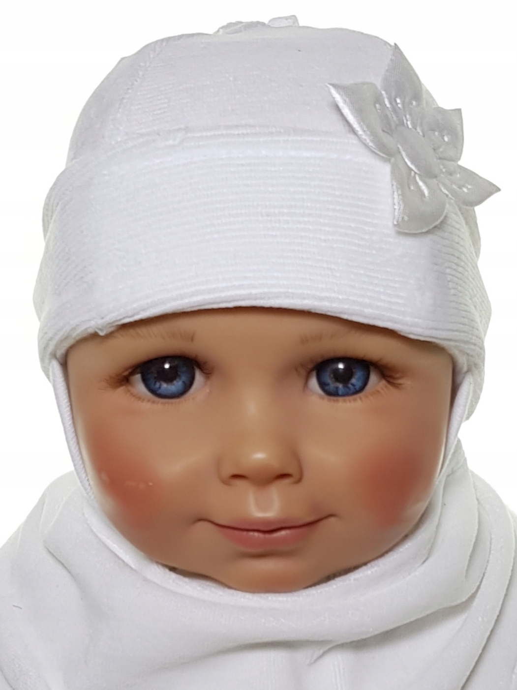 KOMPLET WELUR DLA NOWORODKA CZAPKA + CHUSTKA CZAPECZKA CHUSTECZKA 5 KOLORÓW Rozmiar 34-38 cm