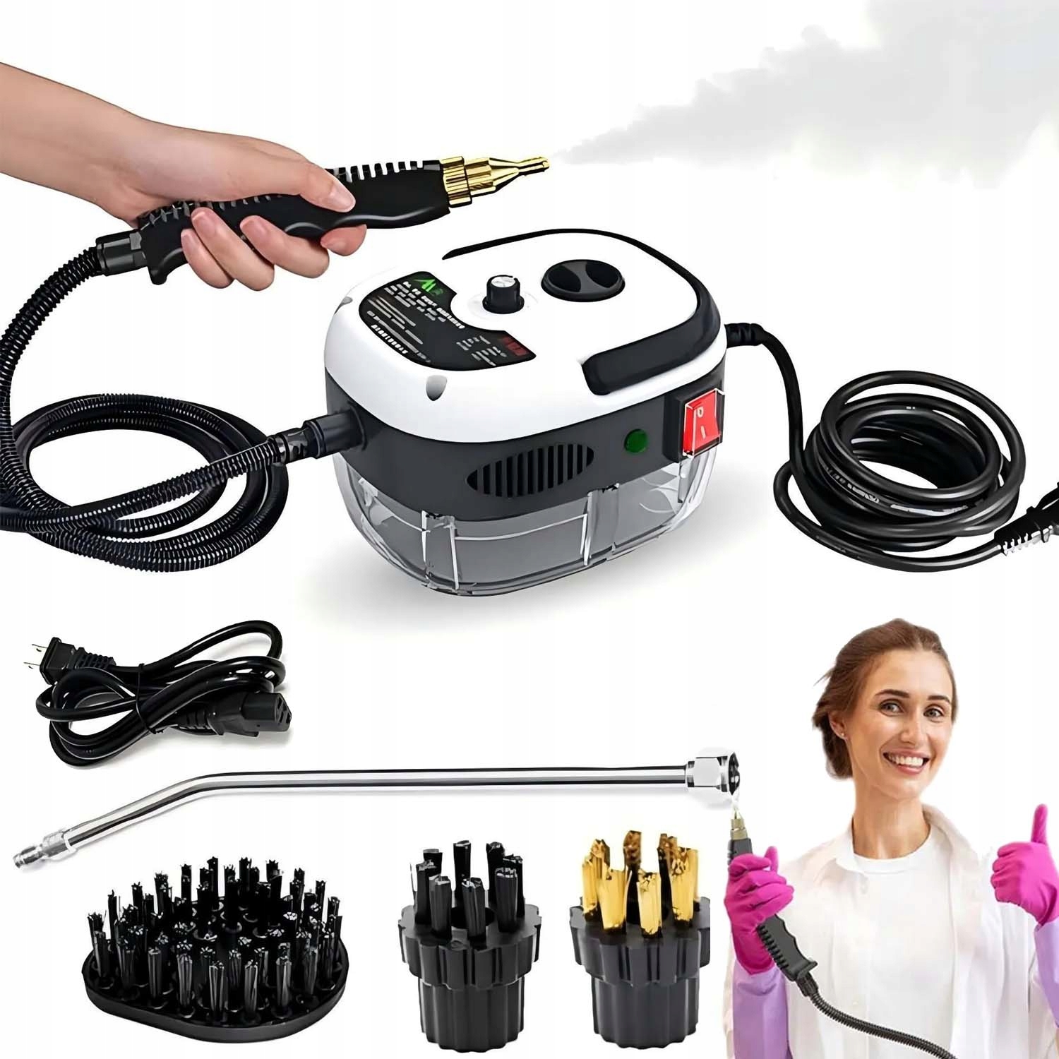 Parní Čistič Oken Čistič Napařovač 2500 W 6 Rychlostí