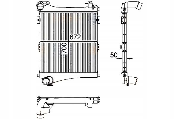 INTERCOOLER CHŁODNICA POWIETRZA DOŁADOWUJĄCEGO HEL