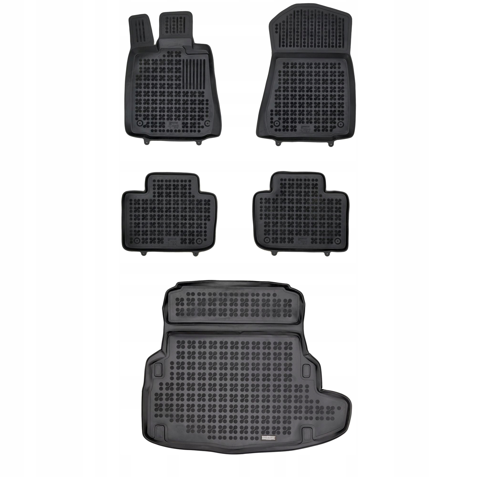 Sada koberčekov čierna gumová rohož čierna pre Lexus Is III 2013-2020