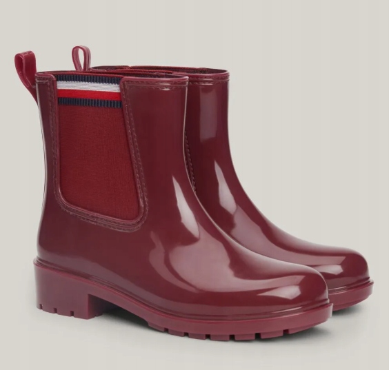 Tommy Hilfiger Holínky Bordové Krátké FW0FW07473 vel. 39