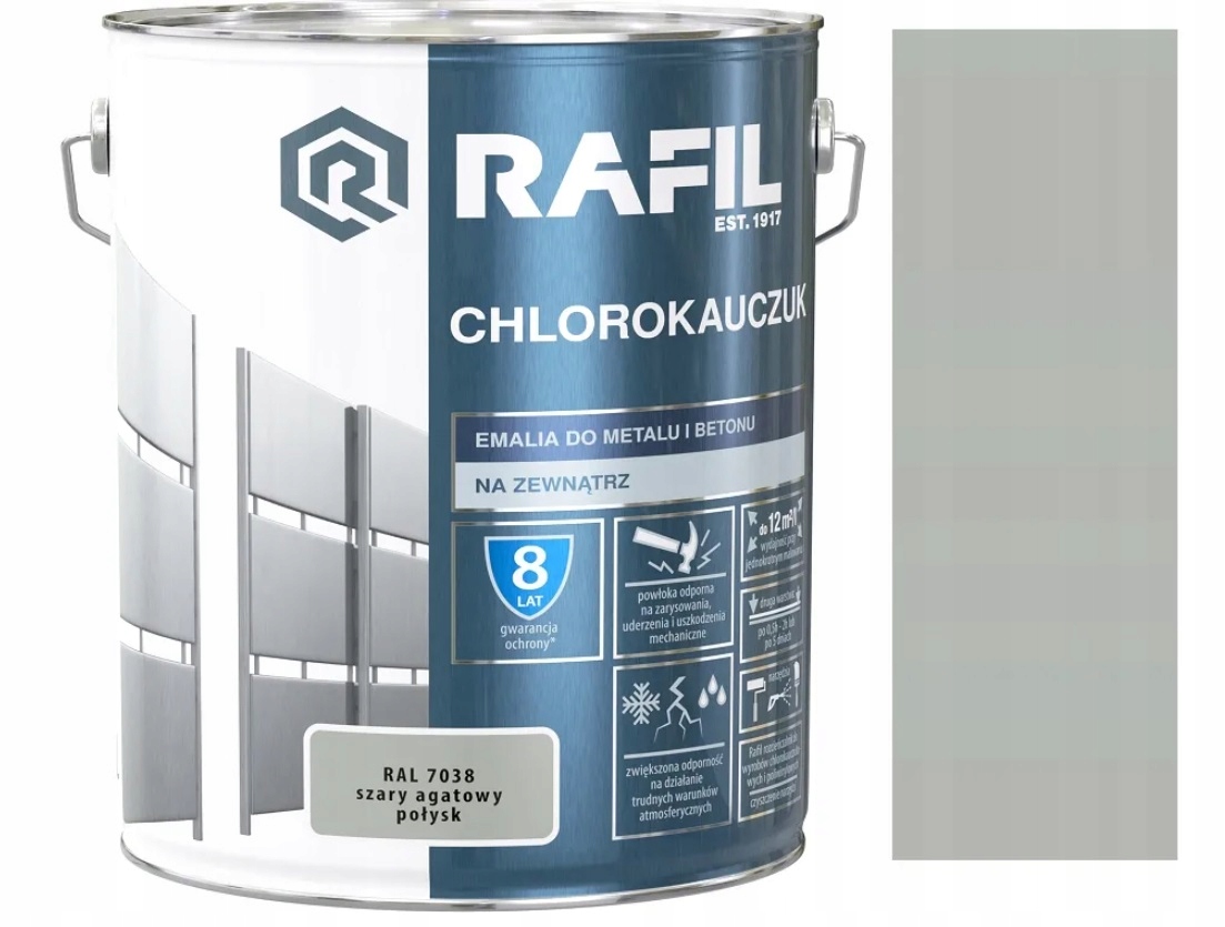 

Rafil Emalia Chlorokauczukowa 10L Szary Ral 7038