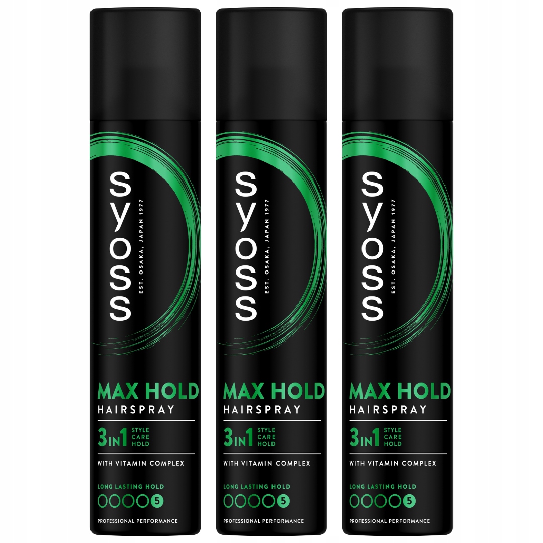 Syoss Max Hold Silně fixační lak 300 ml 3ks