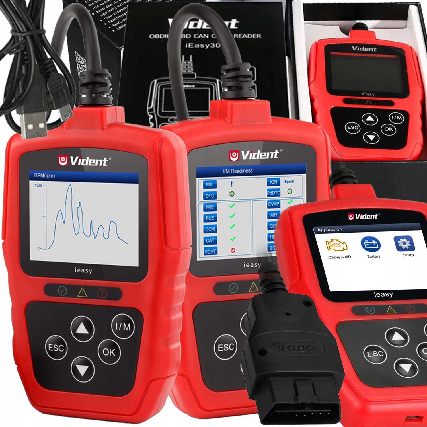 Tester Počítač Diagnostický Skener Vident iEasy300 Pl Všechny Značky
