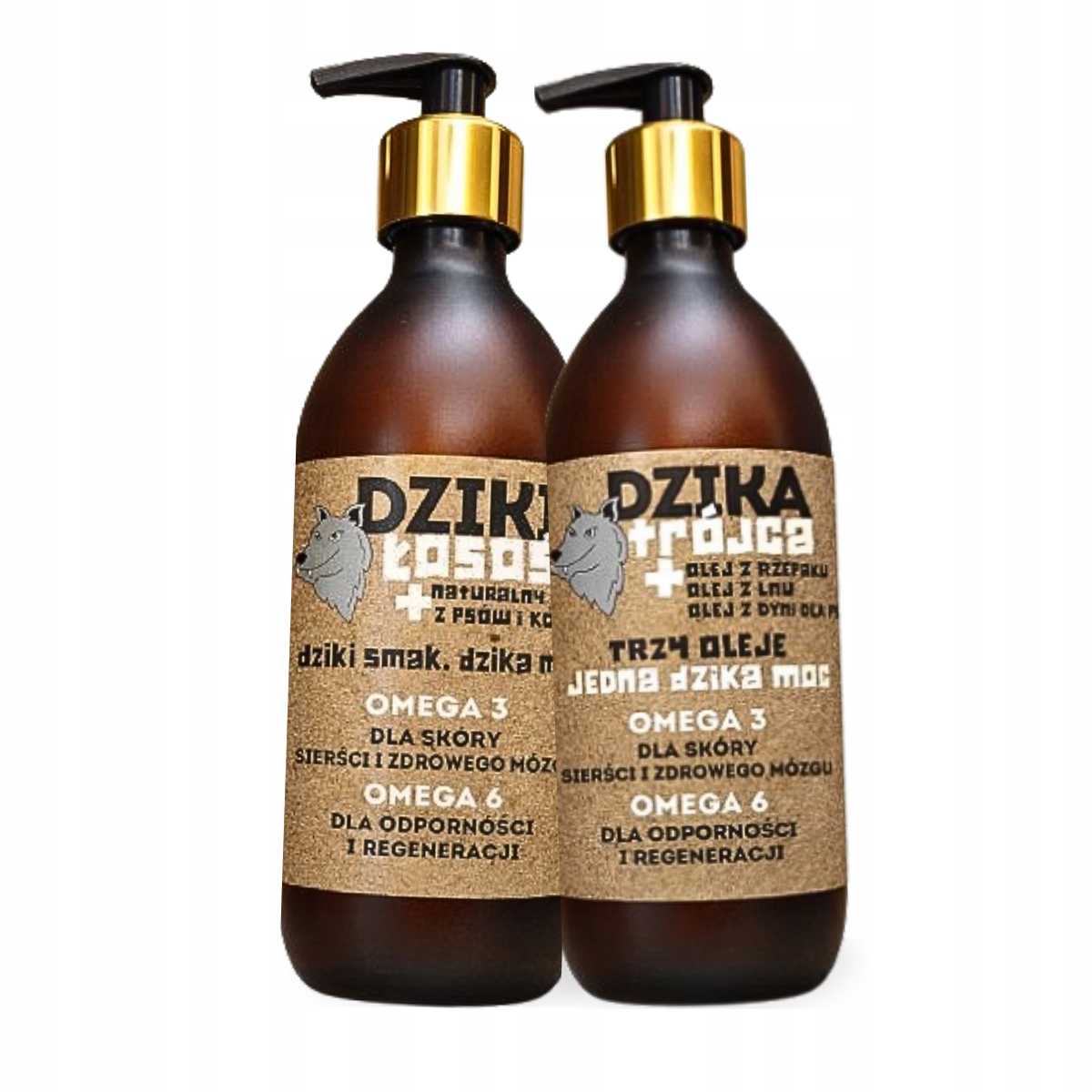 Olej pro psa a kočku z lososa, řepky a dýně Omega3, srst 500 ml