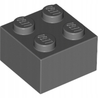 

4You Lego 3003 Klocek 2X2 Ciemno Szary (2szt)