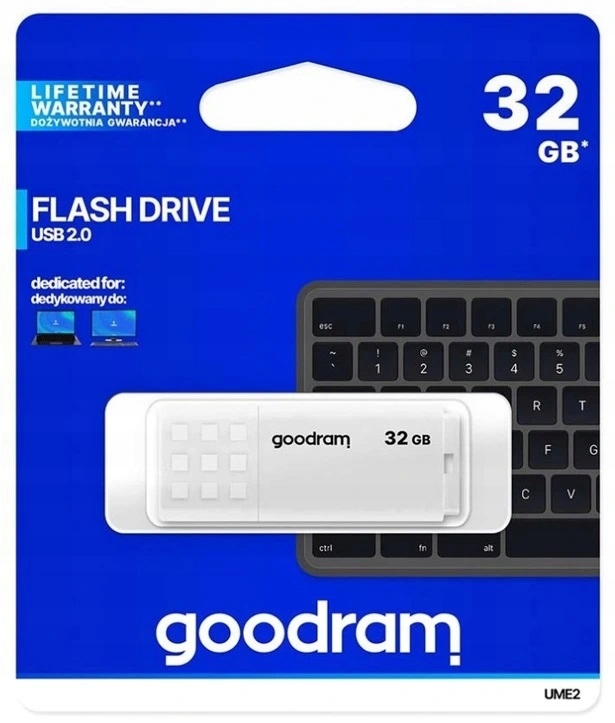 

Goodram Pendrive UME2 32GB Usb 2.0 Biały