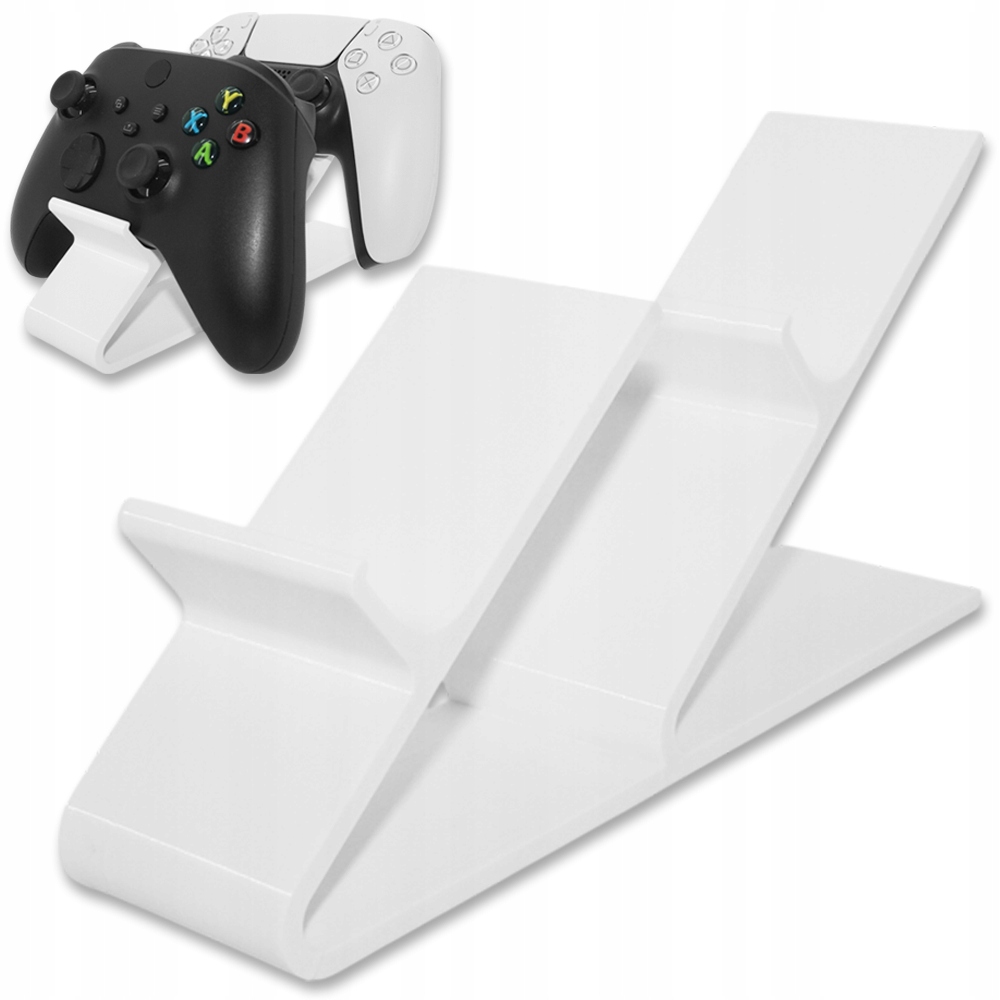 STOJAK UCHWYT PODSTAWKA PODWÓJNA NA DWA PADY PADA XBOX PS5 BIAŁY