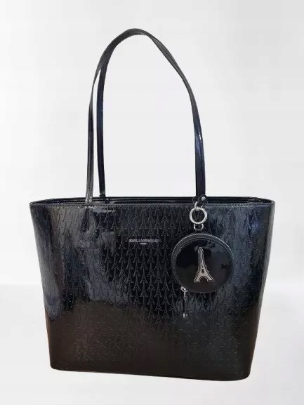 Karl Lagerfeld dámská kabelka Adele černá, lesklá