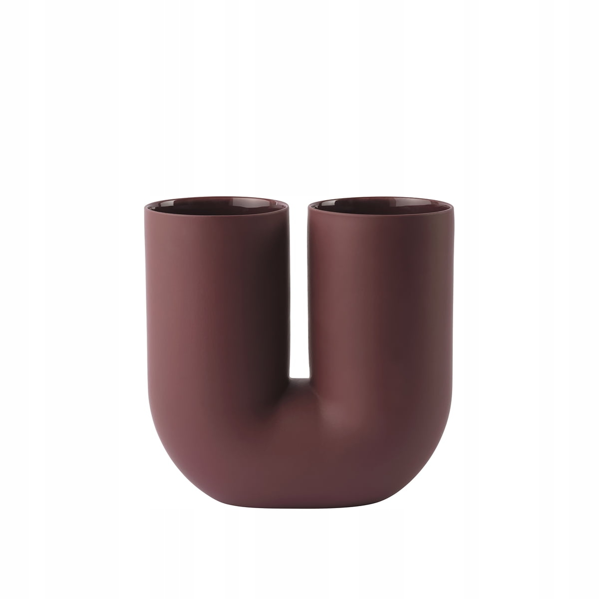Muuto Kink Keramický Váza pre kvety 26 cm Bordová
